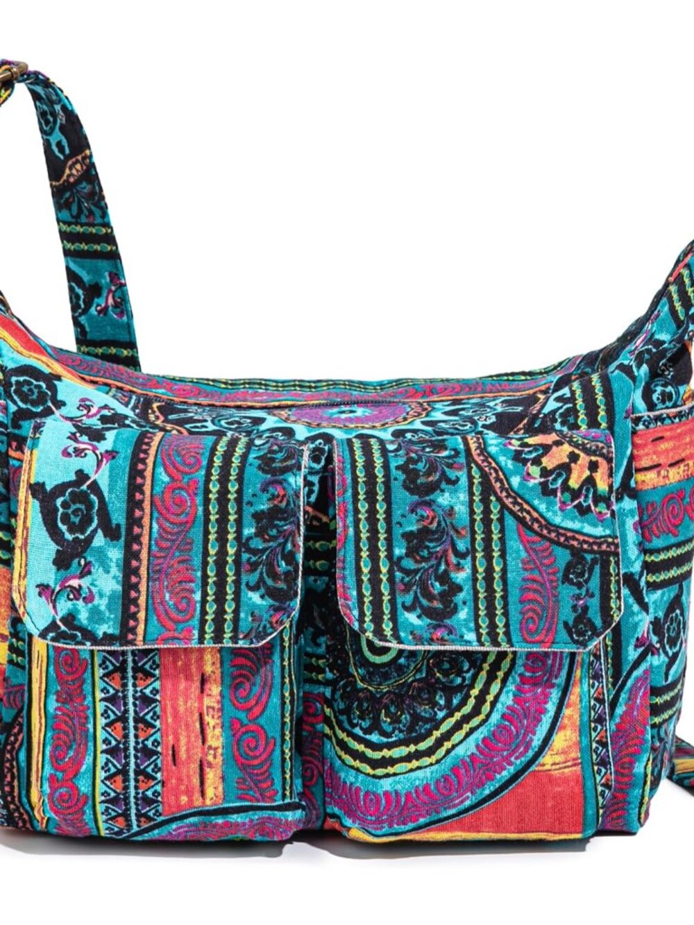 Retro Multiple pockets Bohemian Canvas Hobo Shoulder Bag Hippie Boho Crossbody b